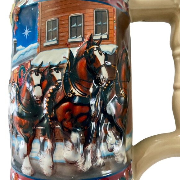 Vintage Budweiser 2003 Holiday Stein Limited Edition Ceramic Beer Mug - Picture 7 of 11